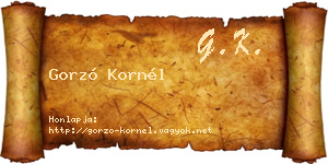 Gorzó Kornél névjegykártya