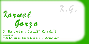 kornel gorzo business card